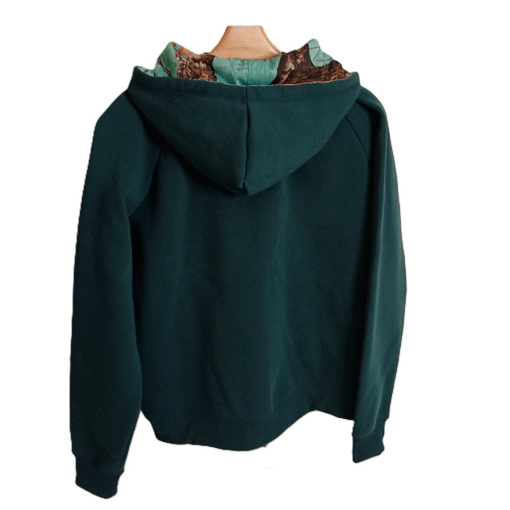 Realtree Women’s Green Camo Accent Hoodie Sweatshirt Kangaroo Pocket Size M NWT - Picture 3 of 16